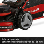 Einhell Akku-Rasenmher GE-CM 36/47 S HW Li Kit Power X-Change (36 V, 47 cm Schnittbreite, bis 700 m, Brushless, Radantrieb, 75 L Fangkorb, inkl. 4x 4,0 Ah + 2x Twincharger)