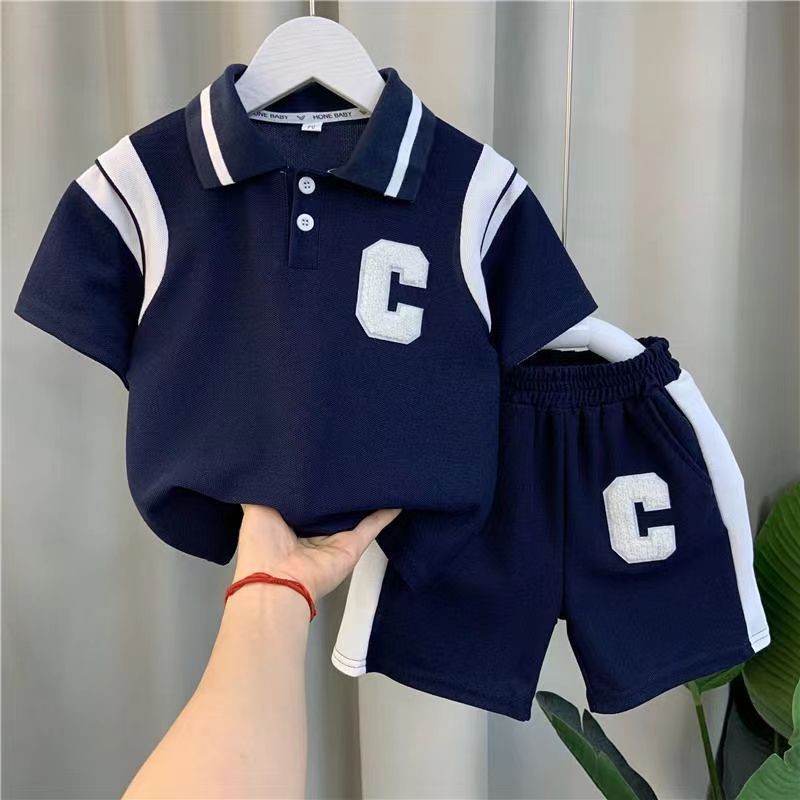 Boys Summer Clothing Set Lightweight Kids Polo Shirts For Summer