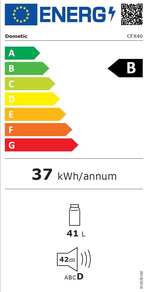 DOMETIC CFX 40 Kompressor-Kühlbox, 38 Liter, 12/24 V und 230 V für Auto, LKW, Boot, Wohnmobil und Steckdose, mit USB Anschluss