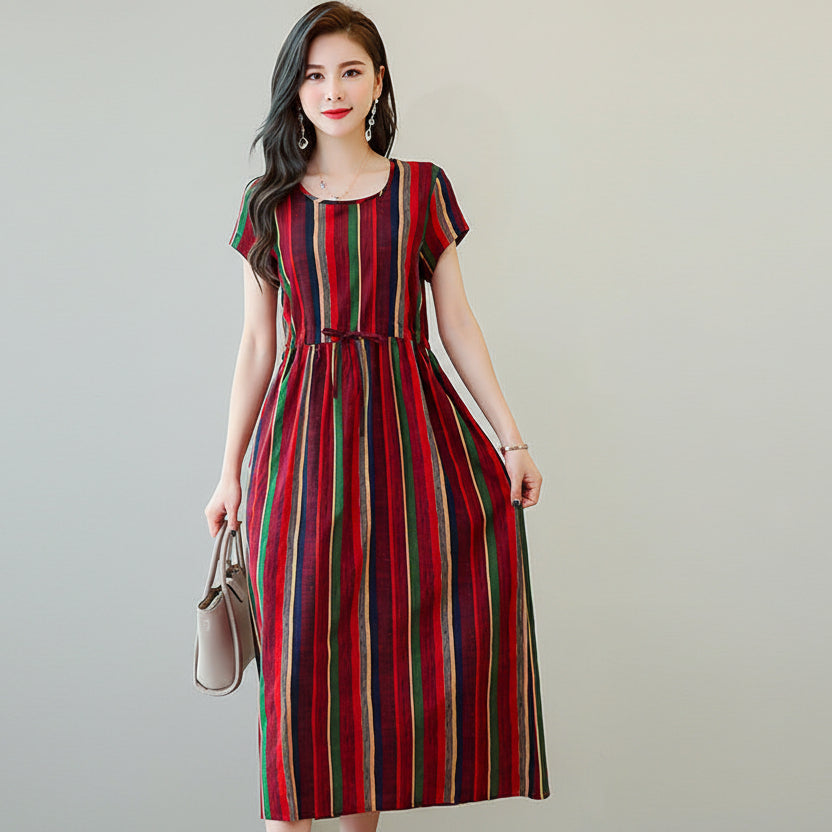 Breathable casual mid length dress for women daily wear