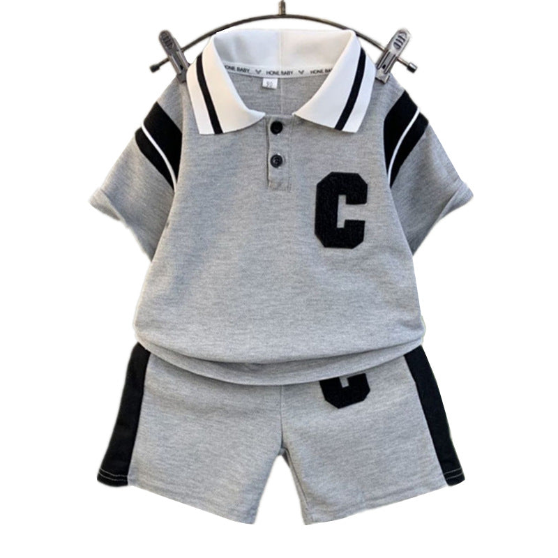 Boys Summer Clothing Set Lightweight Kids Polo Shirts For Summer