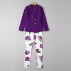 Damen Zweiteiler Set Vorderansicht mit Blazer und Slim Hose