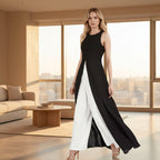 Damen Jumpsuit mit Reißverschluss Vorderansicht elegant und modern