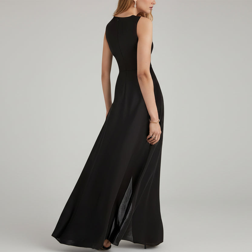 Damen Jumpsuit mit Reißverschluss Vorderansicht elegant und modern