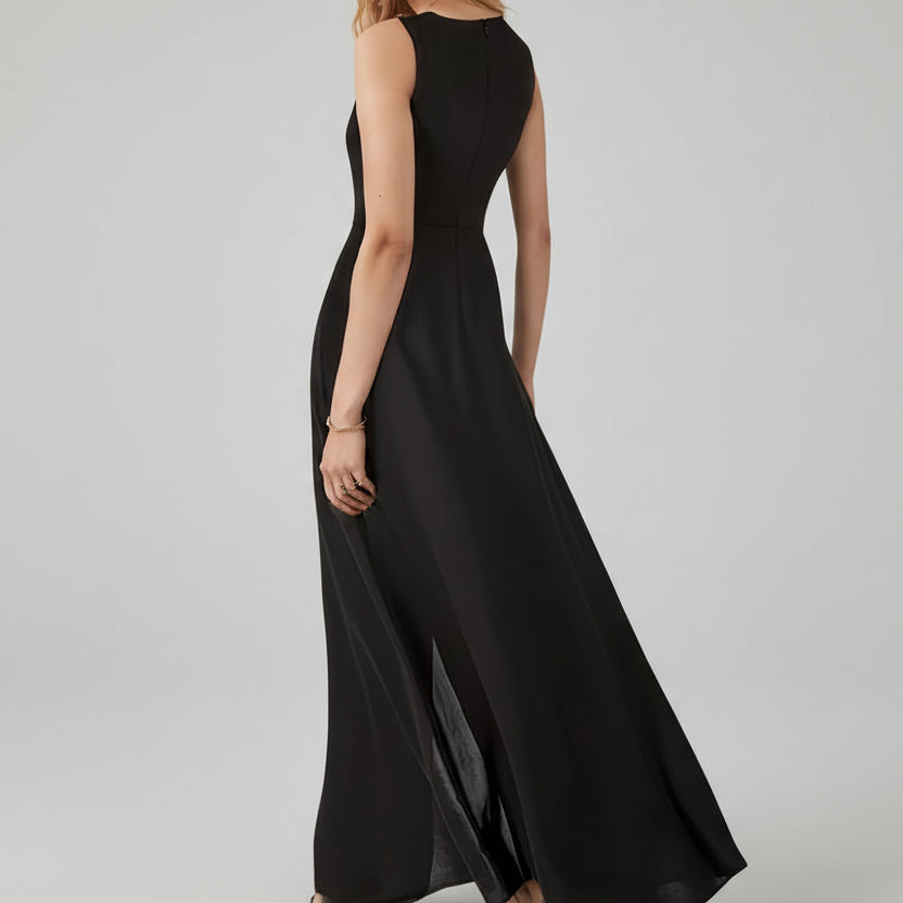 Damen Jumpsuit mit Reißverschluss Vorderansicht elegant und modern