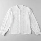 Damen Relaxed Fit Langarm Top Vorderansicht im süßen Casual Stil