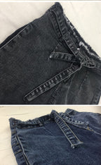 Damen Skinny Jeans mit Fransensaum Vorderansicht Slim Fit