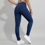 Damen Skinny Jeans mit Stickerei Vorderansicht im Slim Fit