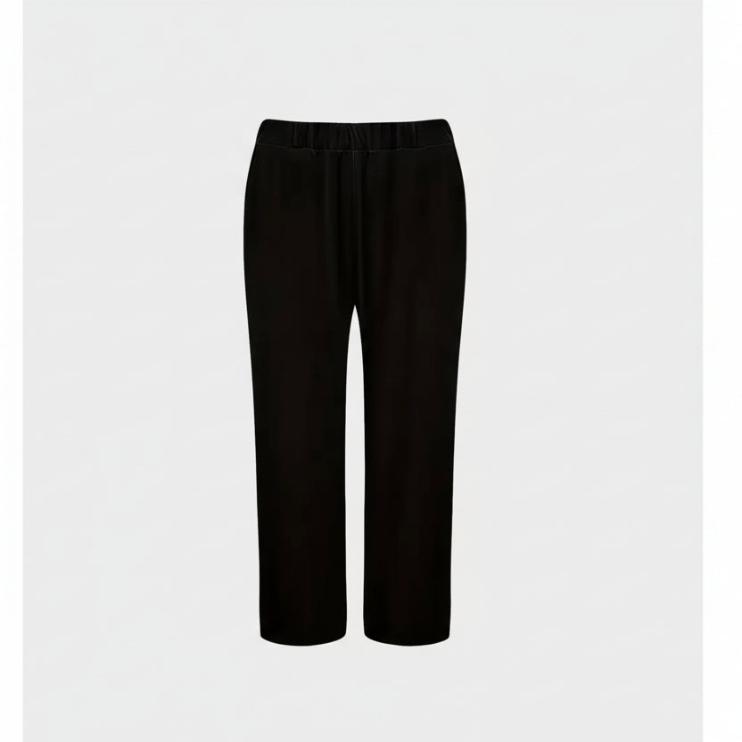 Damen elegantes Zweiteiler Set Vorderansicht mit Rundhals Oberteil1