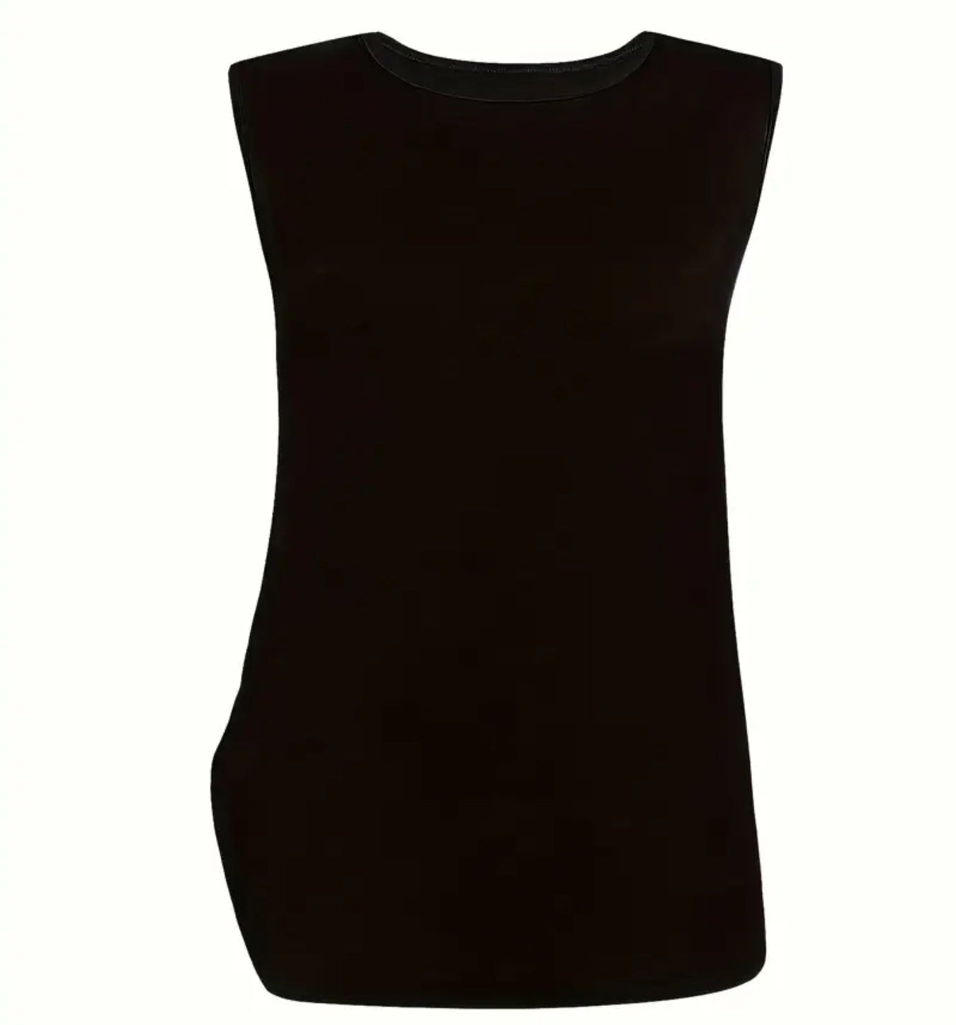 Damen elegantes Zweiteiler Set Vorderansicht mit Rundhals Oberteil